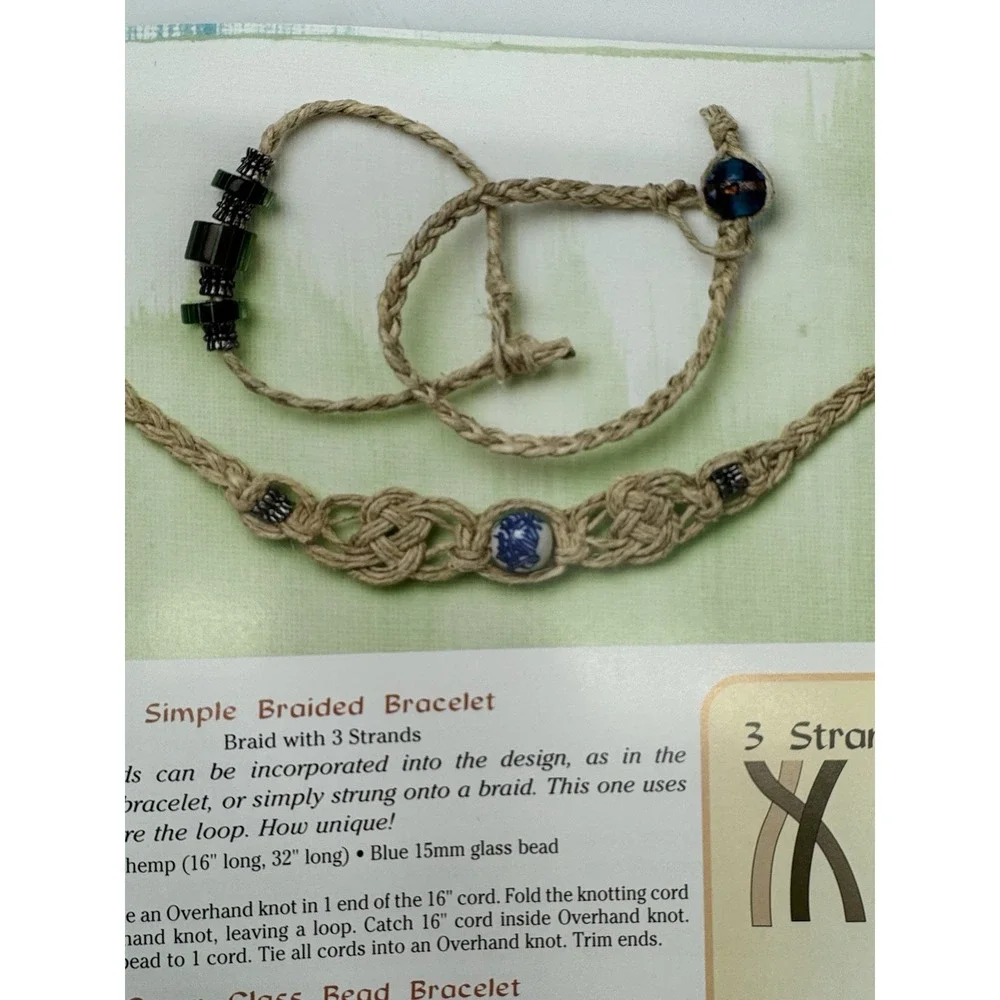 Hemp‎ Jewelry Making Book Macrame Beading Patterns DIY Craft Guide